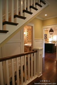 stairs to powder room