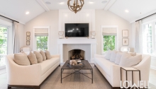 Before and After Living room remodel by Lake Geneva Builder Lowell Custom Homes